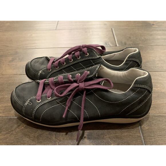 Footjoy Womens Black Purple Lace Spikeless Golf Shoes Size 7M LoPro 97261 - Picture 2 of 8